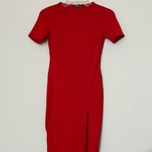 Boohoo High Split Dress